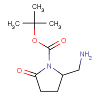 1443741-49-8 tert-butyl 2-(aminomethyl)-5-oxopyrrolidine-1-carboxylate chemical structure