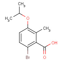 1616288-92-6 6-bromo-2-methyl-3-propan-2-yloxybenzoic acid chemical structure