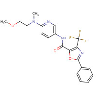 939376-09-7 N-[6-[2-methoxyethyl(methyl)amino]pyridin-3-yl]-2-phenyl-4-(trifluoromethyl)-1,3-oxazole-5-carboxamide chemical structure