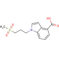 1431309-35-1 1-(3-methylsulfonylpropyl)indole-4-carboxylic acid chemical structure