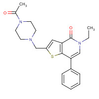 1610519-56-6 2-[(4-acetylpiperazin-1-yl)methyl]-5-ethyl-7-phenylthieno[3,2-c]pyridin-4-one chemical structure