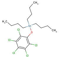 3644-38-0 tributyl-(2,3,4,5,6-pentachlorophenoxy)stannane chemical structure
