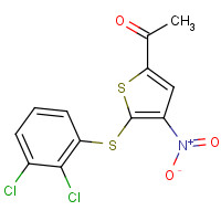 882257-11-6 1-[5-(2,3-dichlorophenyl)sulfanyl-4-nitrothiophen-2-yl]ethanone chemical structure
