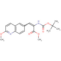 623147-13-7 methyl 3-(2-methoxyquinolin-6-yl)-2-[(2-methylpropan-2-yl)oxycarbonylamino]prop-2-enoate chemical structure