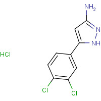 1025447-55-5 5-(3,4-dichlorophenyl)-1H-pyrazol-3-amine;hydrochloride chemical structure