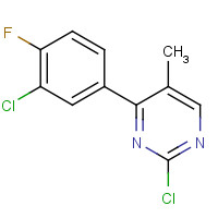 1341200-62-1 2-chloro-4-(3-chloro-4-fluorophenyl)-5-methylpyrimidine chemical structure