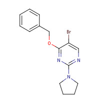 885952-21-6 5-bromo-4-phenylmethoxy-2-pyrrolidin-1-ylpyrimidine chemical structure