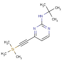 876521-29-8 N-tert-butyl-4-(2-trimethylsilylethynyl)pyrimidin-2-amine chemical structure