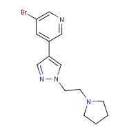 1323919-60-3 3-bromo-5-[1-(2-pyrrolidin-1-ylethyl)pyrazol-4-yl]pyridine chemical structure