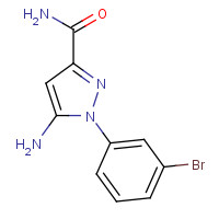 784143-10-8 5-amino-1-(3-bromophenyl)pyrazole-3-carboxamide chemical structure