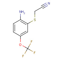 1134964-29-6 2-[2-amino-5-(trifluoromethoxy)phenyl]sulfanylacetonitrile chemical structure