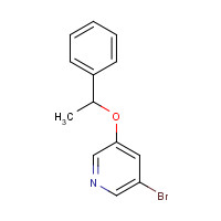 1479765-86-0 3-bromo-5-(1-phenylethoxy)pyridine chemical structure