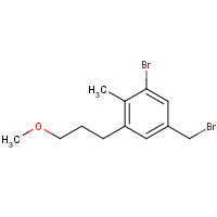 1266728-11-3 1-bromo-5-(bromomethyl)-3-(3-methoxypropyl)-2-methylbenzene chemical structure