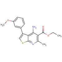 1312594-17-4 ethyl 4-amino-3-(3-methoxyphenyl)-6-methylthieno[2,3-b]pyridine-5-carboxylate chemical structure