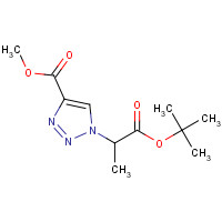1190392-91-6 methyl 1-[1-[(2-methylpropan-2-yl)oxy]-1-oxopropan-2-yl]triazole-4-carboxylate chemical structure