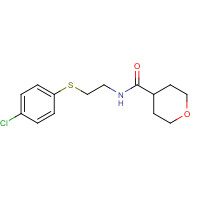 1240651-71-1 N-[2-(4-chlorophenyl)sulfanylethyl]oxane-4-carboxamide chemical structure