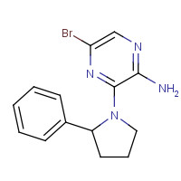 893612-01-6 5-bromo-3-(2-phenylpyrrolidin-1-yl)pyrazin-2-amine chemical structure