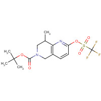 1401034-51-2 tert-butyl 8-methyl-2-(trifluoromethylsulfonyloxy)-7,8-dihydro-5H-1,6-naphthyridine-6-carboxylate chemical structure