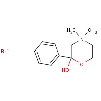 4303-88-2 4,4-dimethyl-2-phenylmorpholin-4-ium-2-ol;bromide chemical structure
