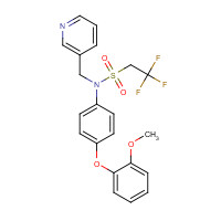 353231-17-1 2,2,2-trifluoro-N-[4-(2-methoxyphenoxy)phenyl]-N-(pyridin-3-ylmethyl)ethanesulfonamide chemical structure
