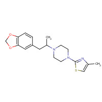 13409-53-5 2-[4-[1-(1,3-benzodioxol-5-yl)propan-2-yl]piperazin-1-yl]-4-methyl-1,3-thiazole chemical structure