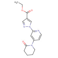 1449117-46-7 ethyl 1-[4-(2-oxopiperidin-1-yl)pyridin-2-yl]pyrazole-4-carboxylate chemical structure