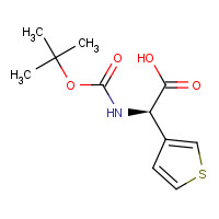 33130-97-1 (2R)-2-[(2-methylpropan-2-yl)oxycarbonylamino]-2-thiophen-3-ylacetic acid chemical structure