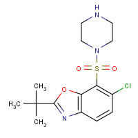 960495-44-7 2-tert-butyl-6-chloro-7-piperazin-1-ylsulfonyl-1,3-benzoxazole chemical structure