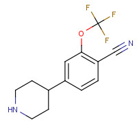 1332301-75-3 4-piperidin-4-yl-2-(trifluoromethoxy)benzonitrile chemical structure