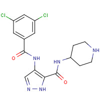 1109289-42-0 4-[(3,5-dichlorobenzoyl)amino]-N-piperidin-4-yl-1H-pyrazole-5-carboxamide chemical structure