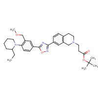 1229609-18-0 tert-butyl 3-[7-[5-[4-(2-ethylpiperidin-1-yl)-3-(methoxymethyl)phenyl]-1,2,4-oxadiazol-3-yl]-3,4-dihydro-1H-isoquinolin-2-yl]propanoate chemical structure