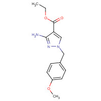 384835-91-0 ethyl 3-amino-1-[(4-methoxyphenyl)methyl]pyrazole-4-carboxylate chemical structure
