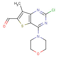 955979-02-9 2-chloro-7-methyl-4-morpholin-4-ylthieno[3,2-d]pyrimidine-6-carbaldehyde chemical structure