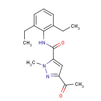 1403332-95-5 5-acetyl-N-(2,6-diethylphenyl)-2-methylpyrazole-3-carboxamide chemical structure
