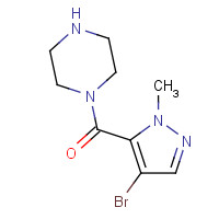 324021-82-1 (4-bromo-2-methylpyrazol-3-yl)-piperazin-1-ylmethanone chemical structure
