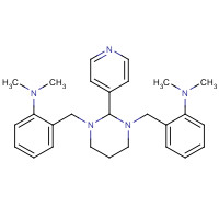 500579-04-4 2-[[3-[[2-(dimethylamino)phenyl]methyl]-2-pyridin-4-yl-1,3-diazinan-1-yl]methyl]-N,N-dimethylaniline chemical structure