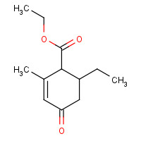 5421-90-9 ethyl 6-ethyl-2-methyl-4-oxocyclohex-2-ene-1-carboxylate chemical structure