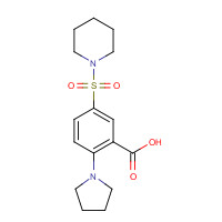 793727-47-6 5-piperidin-1-ylsulfonyl-2-pyrrolidin-1-ylbenzoic acid chemical structure
