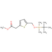 1253955-30-4 methyl 2-[5-[[tert-butyl(dimethyl)silyl]oxymethyl]thiophen-2-yl]acetate chemical structure