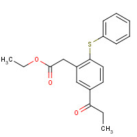 103918-75-8 ethyl 2-(2-phenylsulfanyl-5-propanoylphenyl)acetate chemical structure