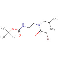 1284246-82-7 tert-butyl N-[2-[(2-bromoacetyl)-(2-methylpropyl)amino]ethyl]carbamate chemical structure