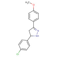 75745-48-1 5-(4-chlorophenyl)-3-(4-methoxyphenyl)-4,5-dihydro-1H-pyrazole chemical structure