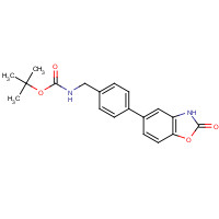 1448190-05-3 tert-butyl N-[[4-(2-oxo-3H-1,3-benzoxazol-5-yl)phenyl]methyl]carbamate chemical structure