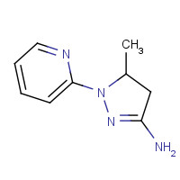 85964-19-8 3-methyl-2-pyridin-2-yl-3,4-dihydropyrazol-5-amine chemical structure