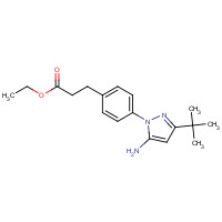 897373-52-3 ethyl 3-[4-(5-amino-3-tert-butylpyrazol-1-yl)phenyl]propanoate chemical structure