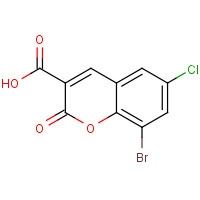 213749-64-5 8-bromo-6-chloro-2-oxochromene-3-carboxylic acid chemical structure