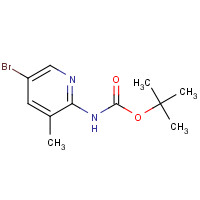 748812-61-5 tert-butyl N-(5-bromo-3-methylpyridin-2-yl)carbamate chemical structure