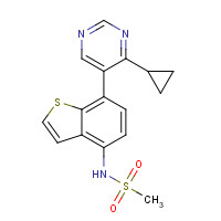 1428880-94-7 N-[7-(4-cyclopropylpyrimidin-5-yl)-1-benzothiophen-4-yl]methanesulfonamide chemical structure