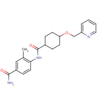 1131604-93-7 3-methyl-4-[[4-(pyridin-2-ylmethoxy)cyclohexanecarbonyl]amino]benzamide chemical structure