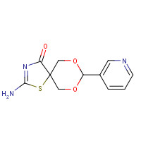 312608-26-7 2-amino-8-pyridin-3-yl-7,9-dioxa-1-thia-3-azaspiro[4.5]dec-2-en-4-one chemical structure